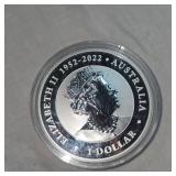 2023 1oz .9999 Silver Wedge Tail Eagle Sivler Coin, Encaps