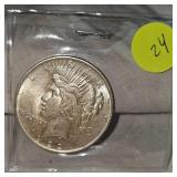 1922 Peace $1 VG