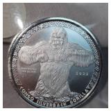 2022 1oz Silver Back Gorilla Coin