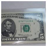 1969 $5 Federal Reserve Note UNC