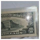 1963 A $10 Federal Reserve Note UNC