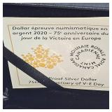 2020 $1 Silver 75th Anniversary of V E Day
