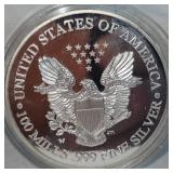 2013 Silver Eagle 100 Mills .999 Fine SIlver