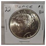 1922 Peace Dollar $1 BU