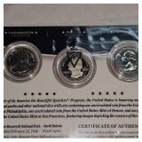 2016 A.T.B. P.D.S. Roosevelt 25c, Set of 3