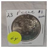1923 Peace $1 UNC