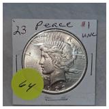 1923 Peace $1 UNC