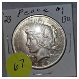 1923 Peace $1 BU