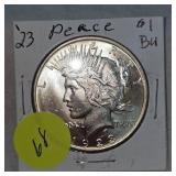 1923 Peace $1 BU