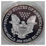 2013 Silver Eagle 100 Mills, .999 Silver Coin