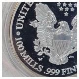 2013 Silver Eagle 100 Mills, .999 Silver Coin