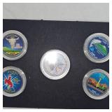 2007 P Colored Washington 25c, 5 Coin Set
