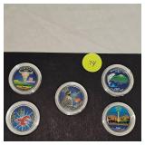 2007 D Colored Washington 25c, 5 Coin Set