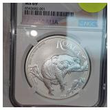 2022 P Auctralia $1 MS69 1st Release, Silver Koala
