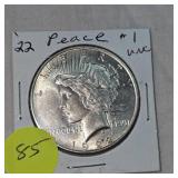 1922 Peace $1 UNC