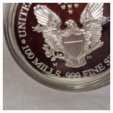 2013 Silver Eagle 100 Mills .999 Fine Silver