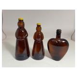 Mrs. Butterworth Brown Glass Pancake & Heart Syrup Bottle