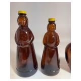 Mrs. Butterworth Brown Glass Pancake & Heart Syrup Bottle