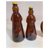 Mrs. Butterworth Brown Glass Pancake & Heart Syrup Bottle