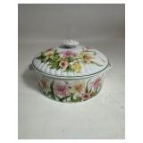 Vintage Shafford Fine Porcelain "Jade Lily" 8" Casserole Baking Dish w/Lid JAPAN