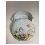 Vintage Shafford Fine Porcelain "Jade Lily" 8" Casserole Baking Dish w/Lid JAPAN