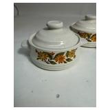 MISPRINT! Lot of (3) Capri Bake Serve ’n Store Stoneware Casserole Dishes
