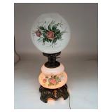 Antique Milk Glass Hurricane Style Lamp