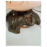 Antique Milk Glass Hurricane Style Lamp