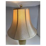 Vintage Amber Fluted Glass Urn Style Lamp