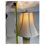 Vintage Amber Fluted Glass Urn Style Lamp