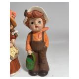 Boy & Girl Ceramic Figurines
