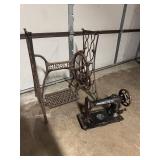 Singer Cast Iron Sewing Machine Base & Sewing Machine