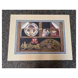 Huntington Signed Framed Folk Art Doll Oil Painting