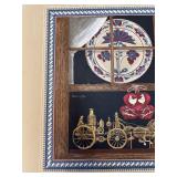 Huntington Signed Framed Folk Art Doll Oil Painting