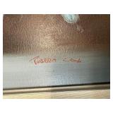 Robert Cox Blue And White Flowers Oil On Canvas