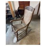 Wicker Seat Wooden Rocking Chair