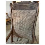 Wicker Seat Wooden Rocking Chair