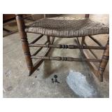Wicker Seat Wooden Rocking Chair
