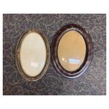 Victorian-era Oval Frames W/ Convex "Bubble" Glass