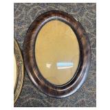 Victorian-era Oval Frames W/ Convex "Bubble" Glass