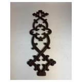 Cast Iron Wall Hanging Trivet-Style Decorative Panel