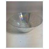 Anchor Hocking SORENO AURORA Vtg Iridescent Textured Glass Salad Bowl