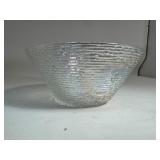 Anchor Hocking SORENO AURORA Vtg Iridescent Textured Glass Salad Bowl