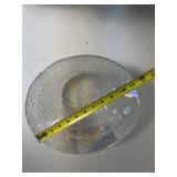 Anchor Hocking SORENO AURORA Vtg Iridescent Textured Glass Salad Bowl