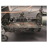 Vintage Wire Airship Sculpture - Steampunk Metal Art with Propellers & Wheels