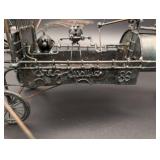 Vintage Wire Airship Sculpture - Steampunk Metal Art with Propellers & Wheels