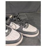 Nike Air Force 1 Low Sneakers - White/Black Leather, US Size 9