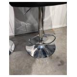 Bar Stools (Lot of 4) - Black Vinyl, Chrome Pedestal Base