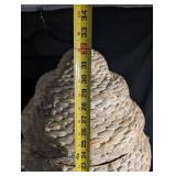 Ice Cream Cone Shaped Handwoven Wicker Basket with Lid - Tall Natural Storage Decor