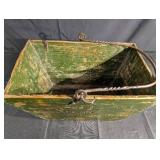 Jersey Grain Company Wooden Grain Crate - Vintage Green with Rope Handle
